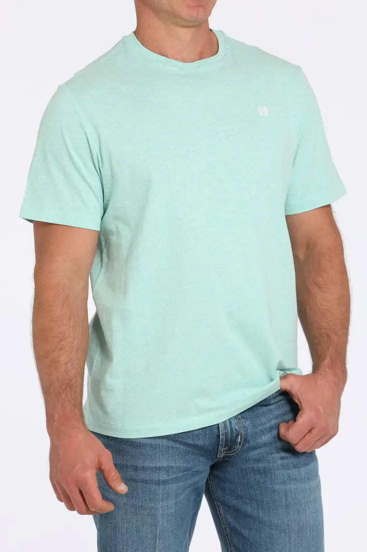 Cinch Men’s Solid Heather Turquoise T-Shirt Men’s T-Shirt