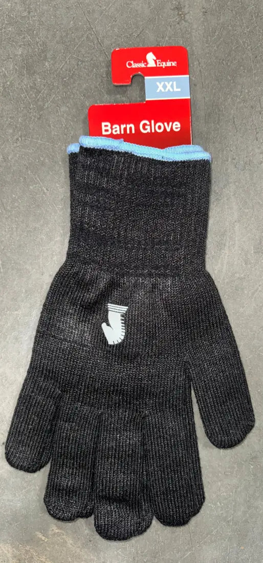 Classic Equine Black Barn Gloves XXLarge / Single Pair Winter Gloves