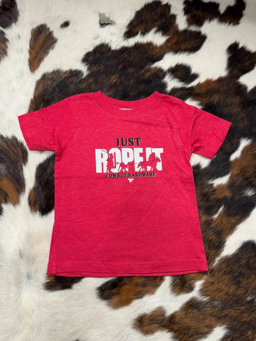Cowboy Hardware Boy’s Toddler Red Just Rope It T-Shirt Boy’s Toddler Top