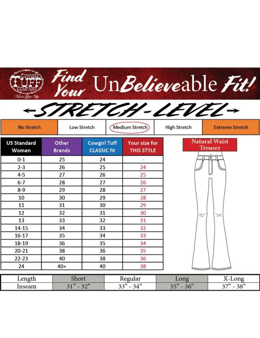 Cowgirl Tuff Women’s Just Tuff Trouser Jean Women’s Bottoms