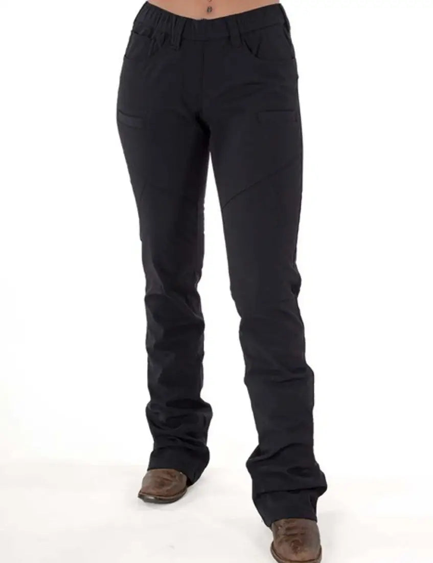 Cowgirl Tuff Women's WHPH Fleece Lined Black Pants – Leanin' Pole