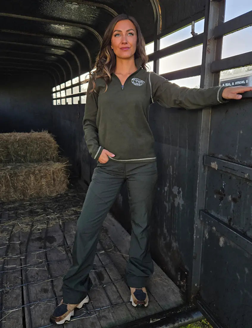 Cowgirl Tuff Women’s WHPH Fleece Lined Olive Pants Women’s Bottoms