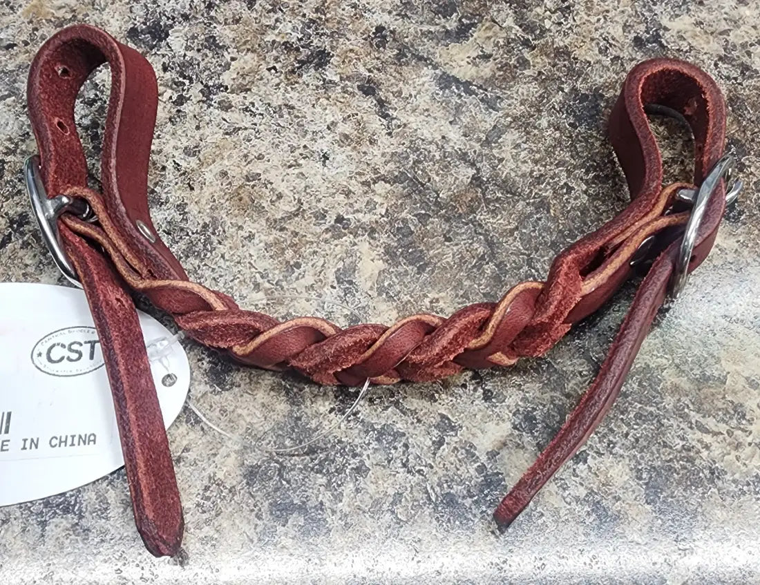 CST Burgundy Bloodknot Curb Strap Bit Accessories