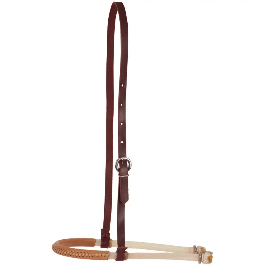 CST Leather Covered Rope Noseband Double Rope Tiedown/Cavesson