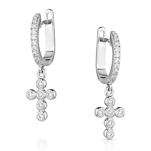 Montana Silversmith Simple Belief Crystal Cross Necklace & Earrings