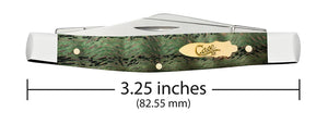 Case Kelly Green Curly Oak Smooth Medium Stockman Knife
