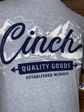 Load image into Gallery viewer, Cinch Men&#39;s Heather Blue Mountain Logo T-Shirt
