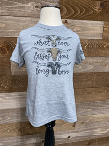 Homestead Clothing Boy's Whatever Lassos Your Longhorn T-Shirt
