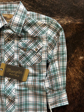 Load image into Gallery viewer, Wrangler Boy&#39;s Turquoise &amp; Brown Retro Western Shirt
