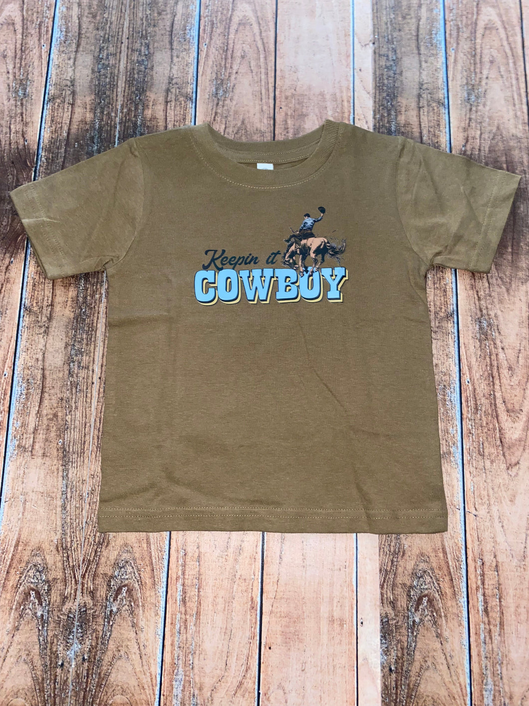 STW Boy's Toddler Light Brown Keepin' It Cowboy T-Shirt