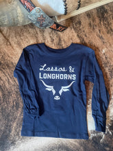 Load image into Gallery viewer, STW Boy&#39;s Toddler Lassos &amp; Longhorns Long Sleeve T-Shirt
