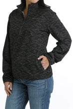 Load image into Gallery viewer, Cinch Women&#39;s Black Aztec Half Zip Windbreaker Pullover
