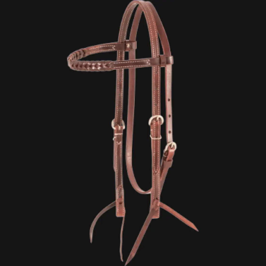 Martin Browband Headstall with Blood Knots Browband Headstall / Chocolate Headstall