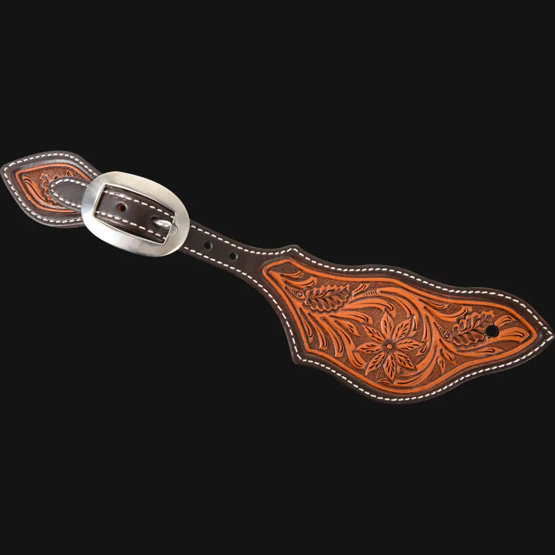 Martin Rancher Spur Straps Antique Desert Flower Spur Straps