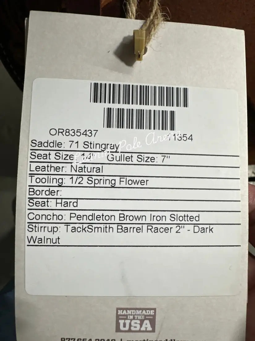 Martin Stingray 14’’ Barrel Saddle #11354 14’’ / 7’’ Barrel Saddle