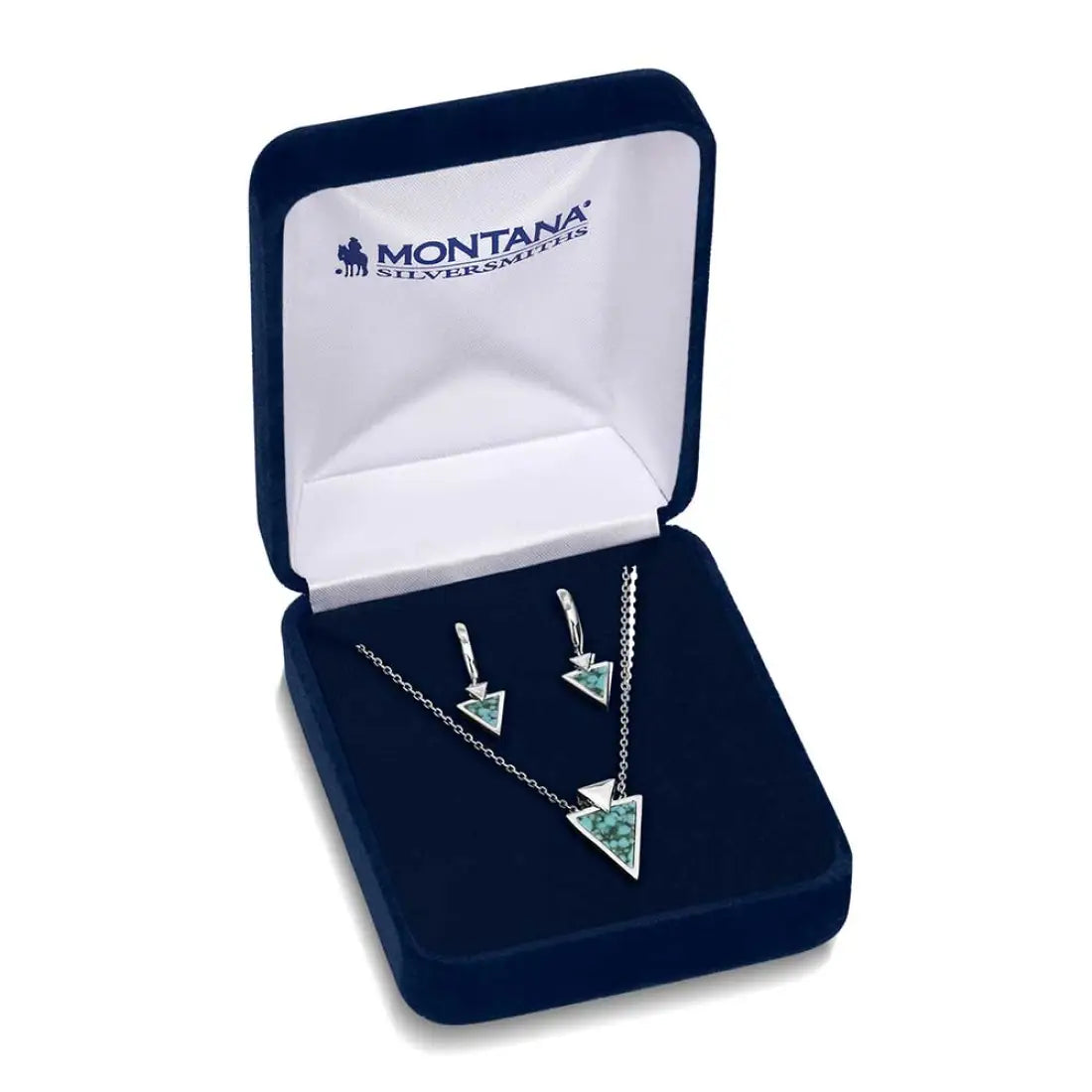 Montana Silversmiths Pointed Path Turquoise Jewelry Set Jewelry