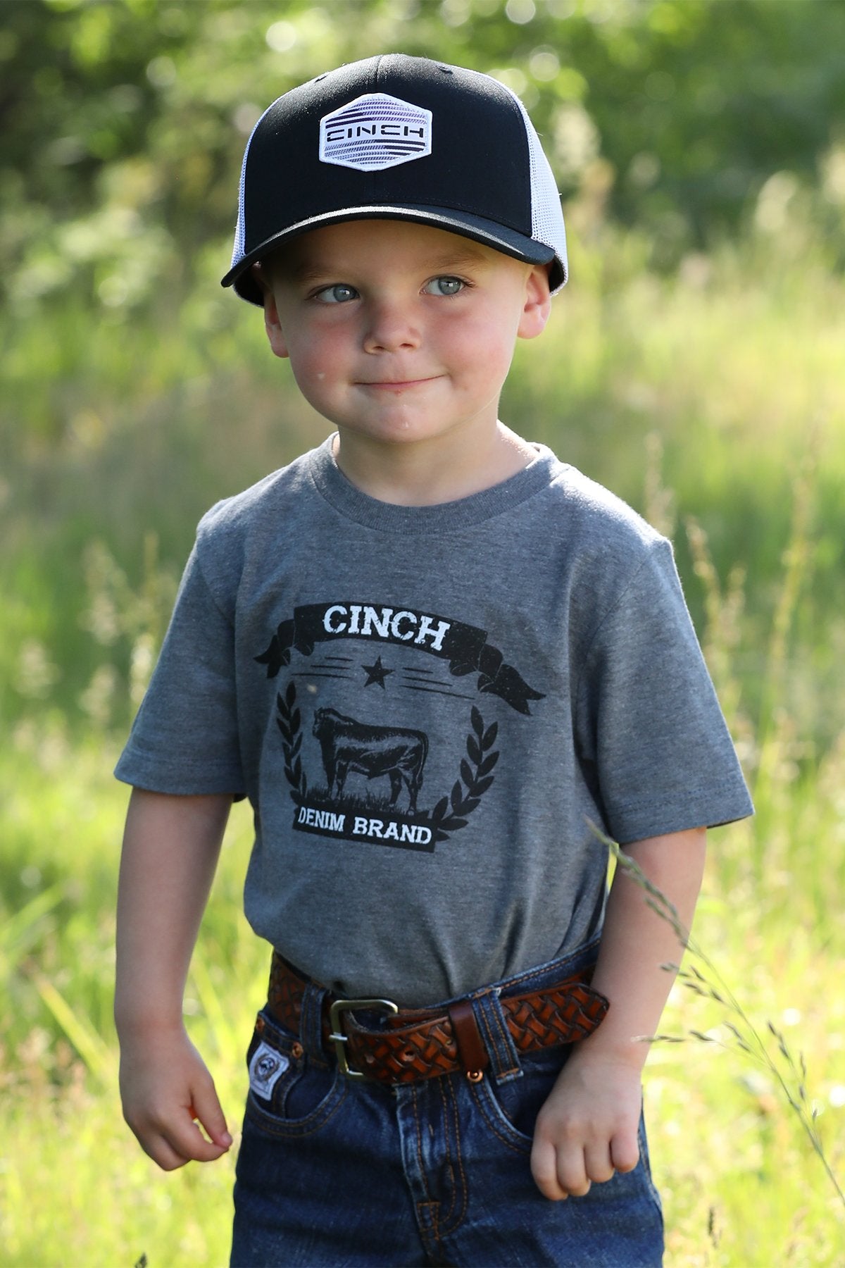 Cinch Boy's Toddler Gray Bull Brand T-Shirt