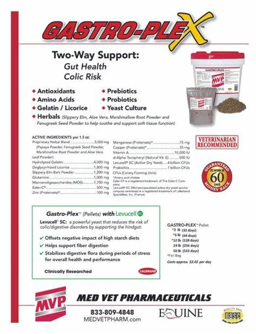 MVP Gastro-Plex (Pellets) Equine Supplement