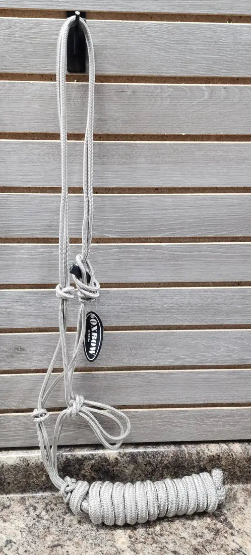 Oxbow Nylon Rope Halter with Lead Silver Halter