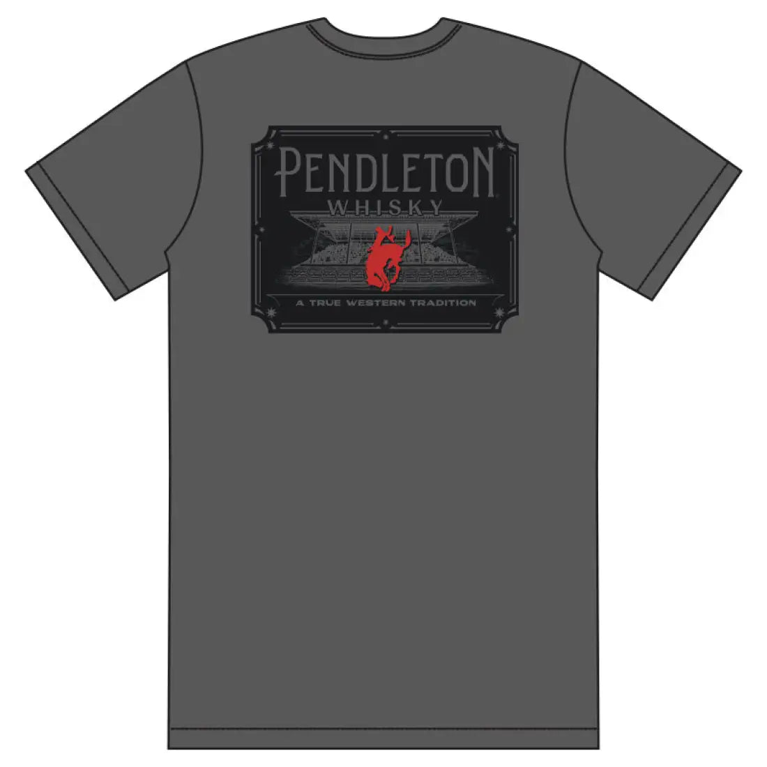 Pendleton Men’s Asphalt Pendleton Whisky Rodeo Graphic T-Shirt Men’s T-Shirt