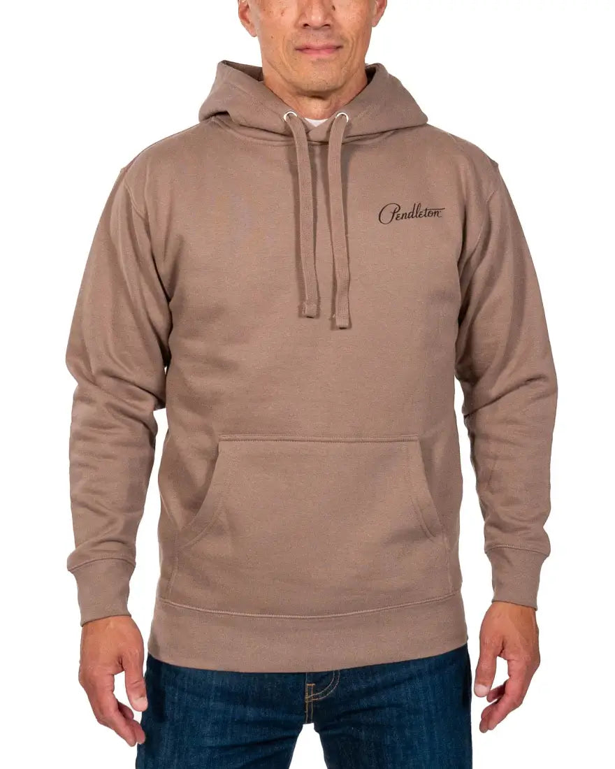 Pendleton Men’s Latte Rodeo Harding Graphic Hoodie Men’s Pullover