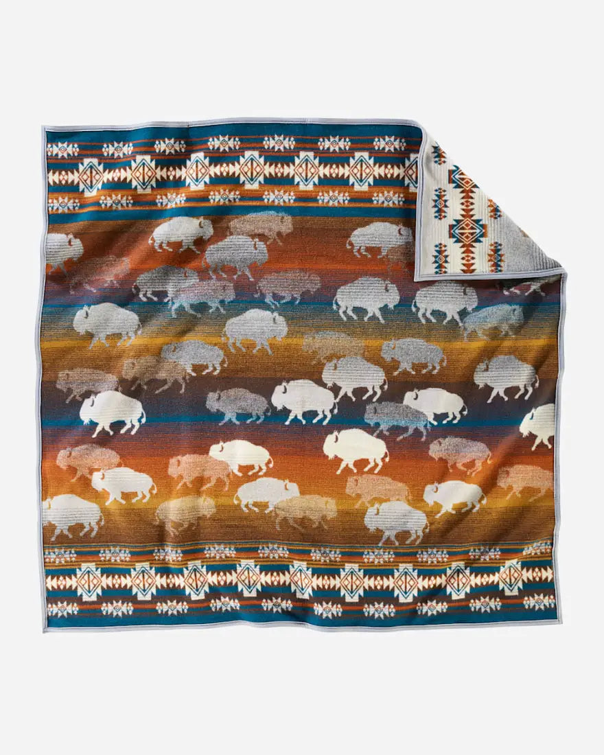 Pendleton Prairie Rush Hour Wool Throw Blanket Blankets & Throws