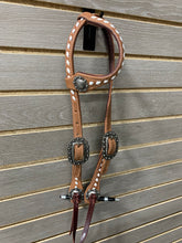 Load image into Gallery viewer, Performance Pony Tack Set - Roughout with White Buckstitch &amp; Blood Knots
