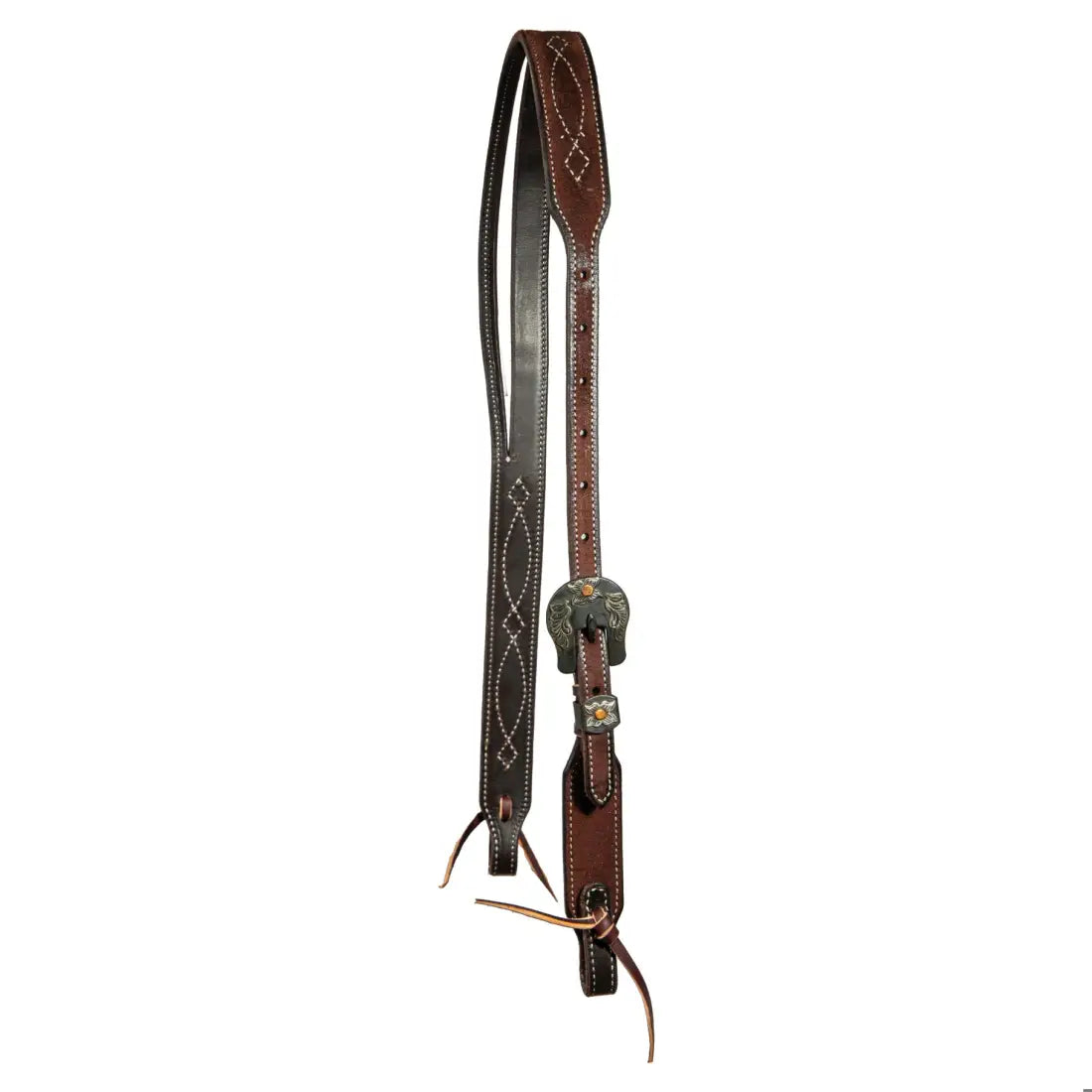 Professional’s Choice Chocolate Roughout Gunslinger Slit Ear Headstall Slit Ear Headstall Headstall