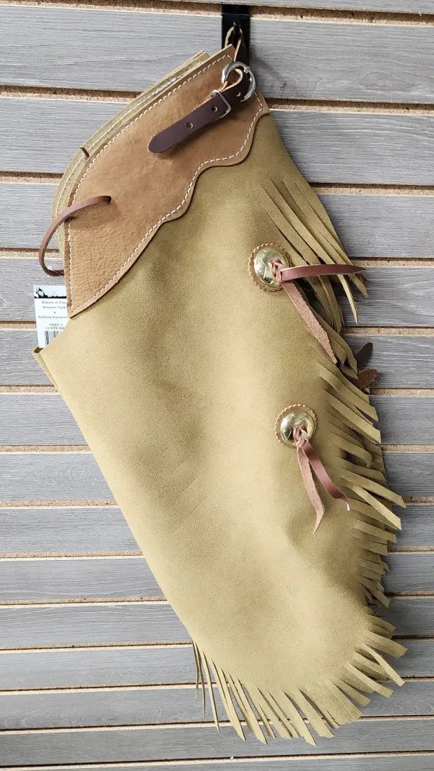 Richland Yellowstone Suede Kids Chaps/Chinks Large / Tan Suede/Tan Leather Chaps/Chinks