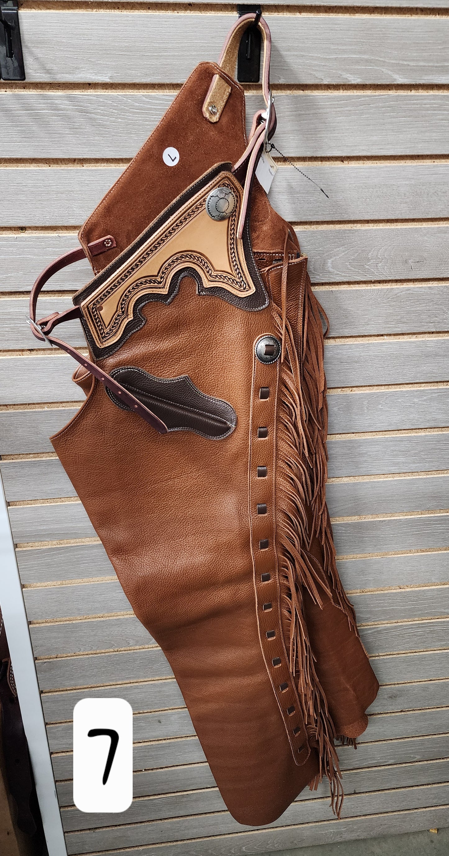 Rockin' Y Adult Leather Shotgun Chaps