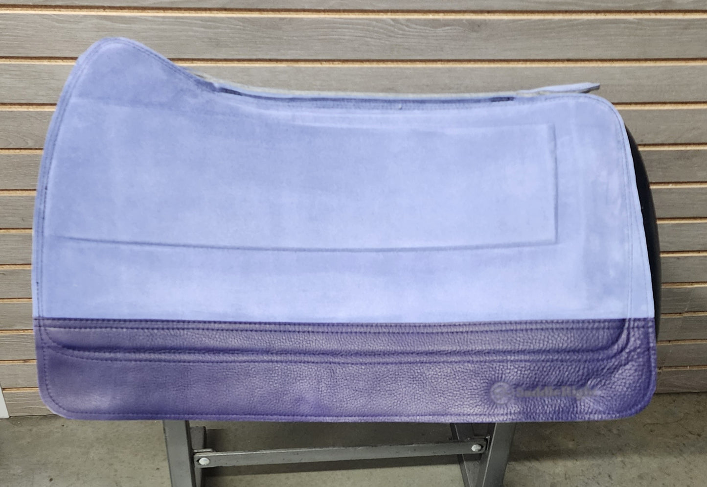 SaddleRight Saddle Pad 28" x 32" - Periwinkle Suede & Grape Grizzly