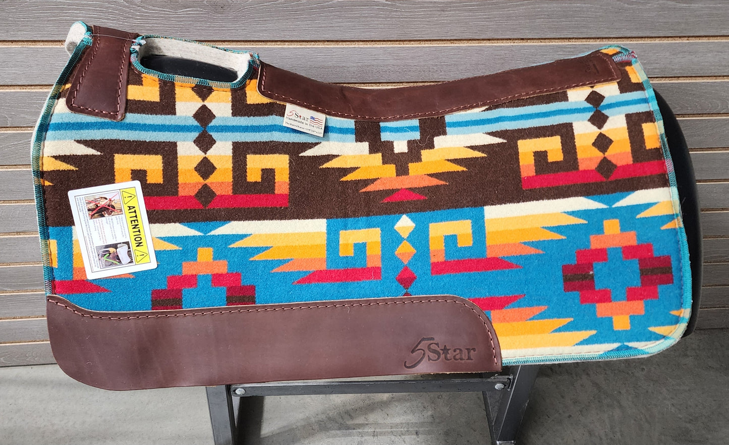 5 Star Barrel Racer Saddle Pad "Pendleton Rio Rancho Turquoise Signature Top" 30X28