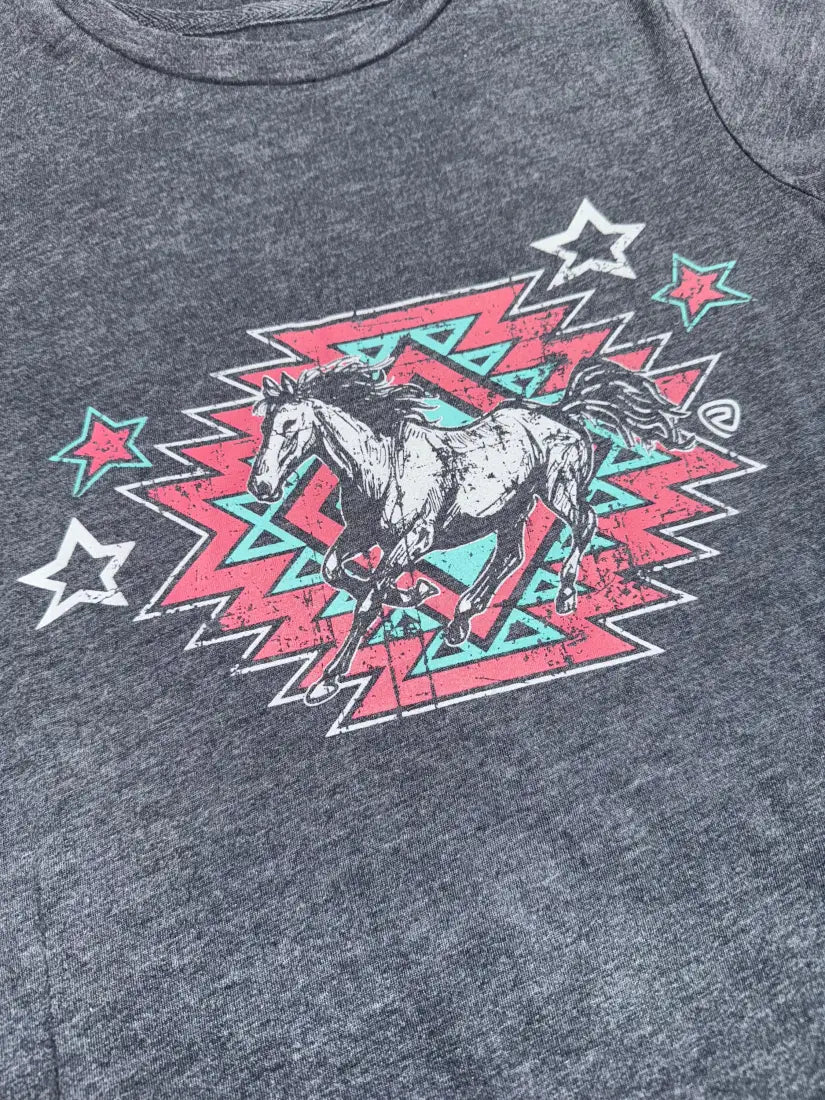 Rock & Roll Girl’s Southwest Horse T-Shirt Girl’s T-Shirt