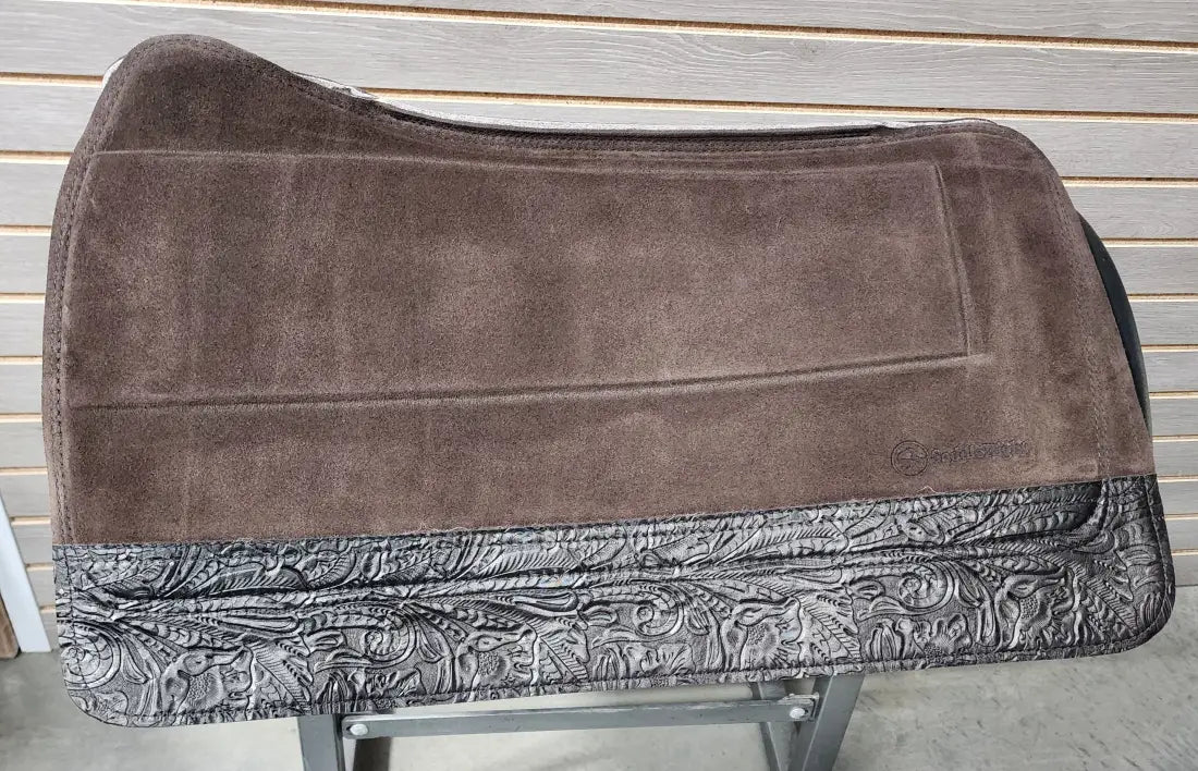 SaddleRight Legacy Saddle Pad 29’’ x 32’’ - Chocolate Suede & Chocolate Floral 29’’ X 32’’ / 3/4’’ Saddle Pad