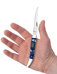 Case Ocean Blue Kirinite Smooth Medium Texas Toothpick Knife