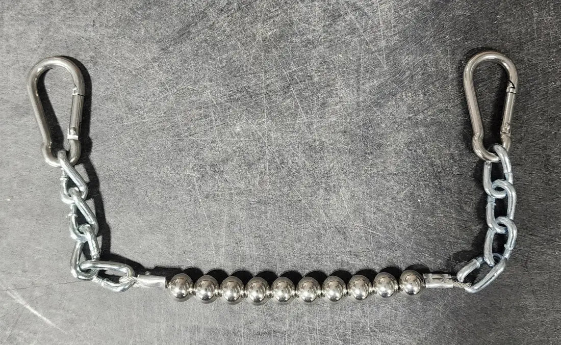 Stainless Steel Ball Curb Strap Small (10 Beads) Bit Accessories