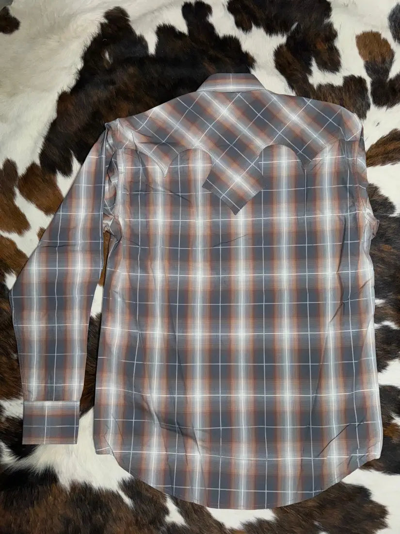 Stetson Men’s Copper Mine Ombre Western Shirt Men’s Western