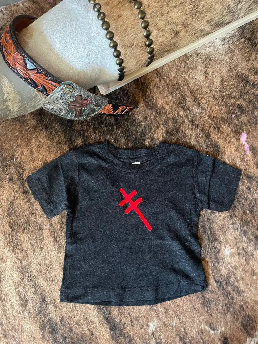 STW Boy’s Toddler Leanin’ Pole Brand In Red T-Shirt Boy’s Toddler Top