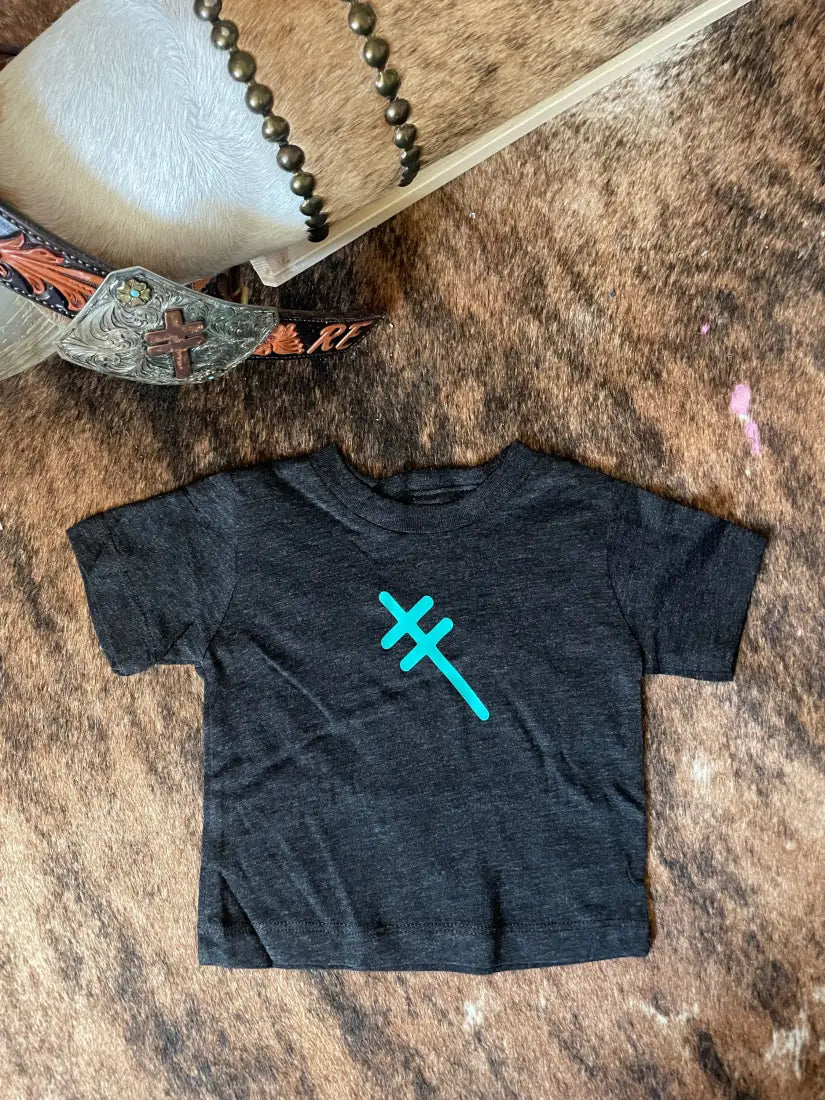 STW Girl’s Infant Leanin’ Pole Brand In Teal T-Shirt Girl’s Infant