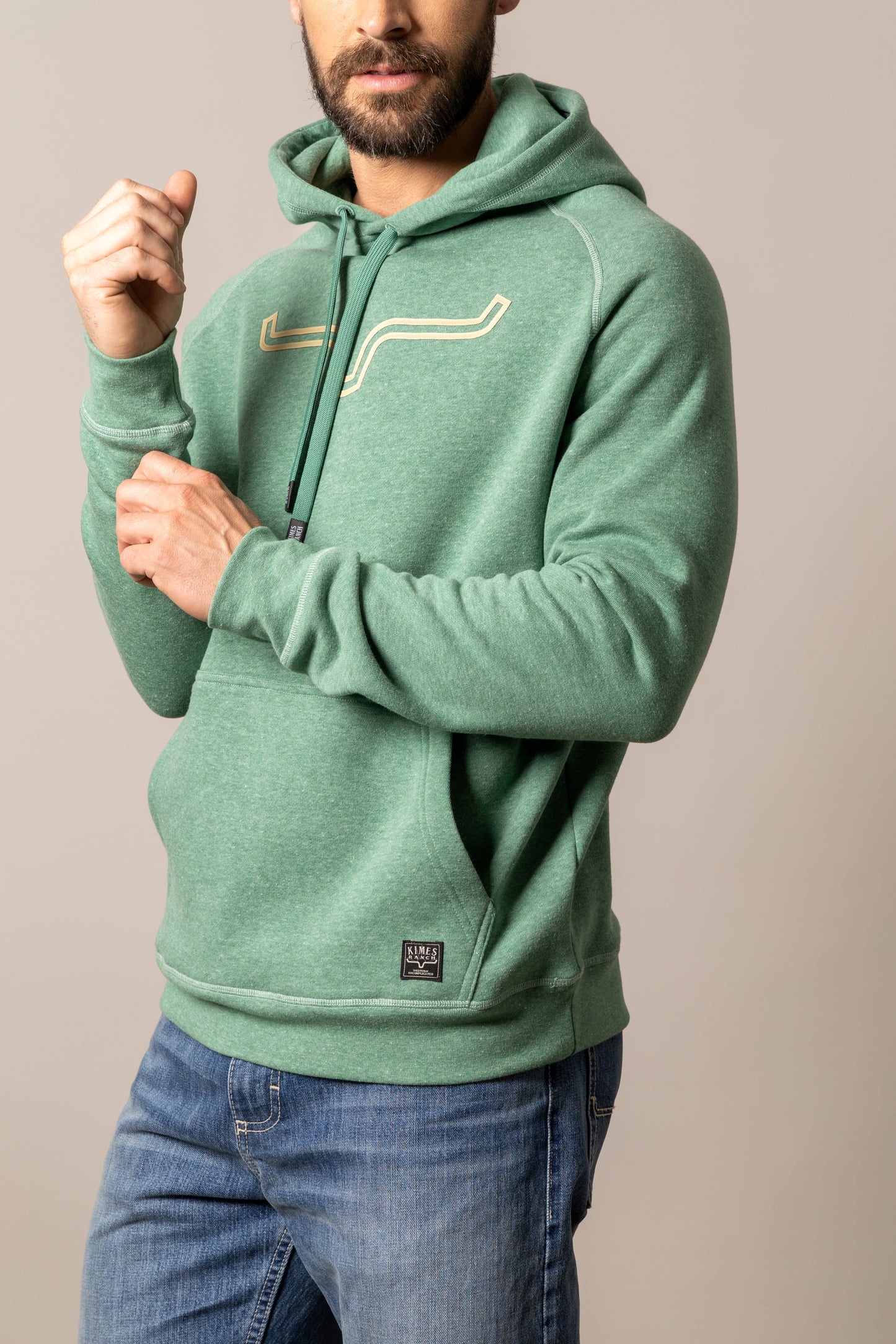 Kimes Ranch Men's Green Heather Outlier Hoodie