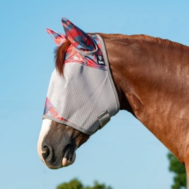Crusader Fly Mask with Ears (Multiple Colors/Patterns)