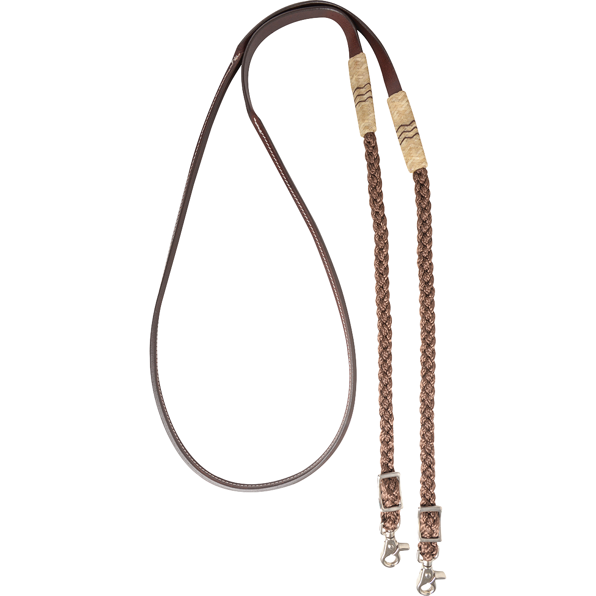 Cashel Adjustable Reins with Flat Braid Ends