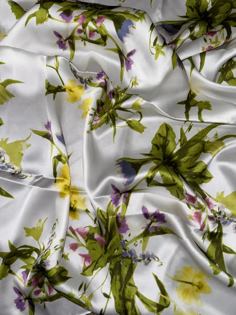 Wild Rags by Lois - Prints Wild Bouquet Green/Lav/White / 36x36 Wild Rags & Scarves