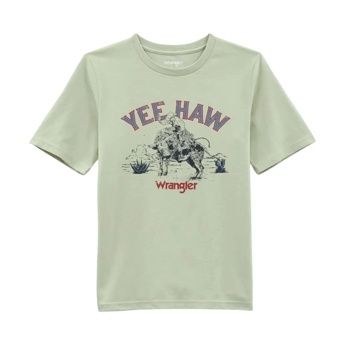 Wrangler Boy’s Heather Sea Foam Yee-Haw T-Shirt XXSmall Boy’s T-Shirt