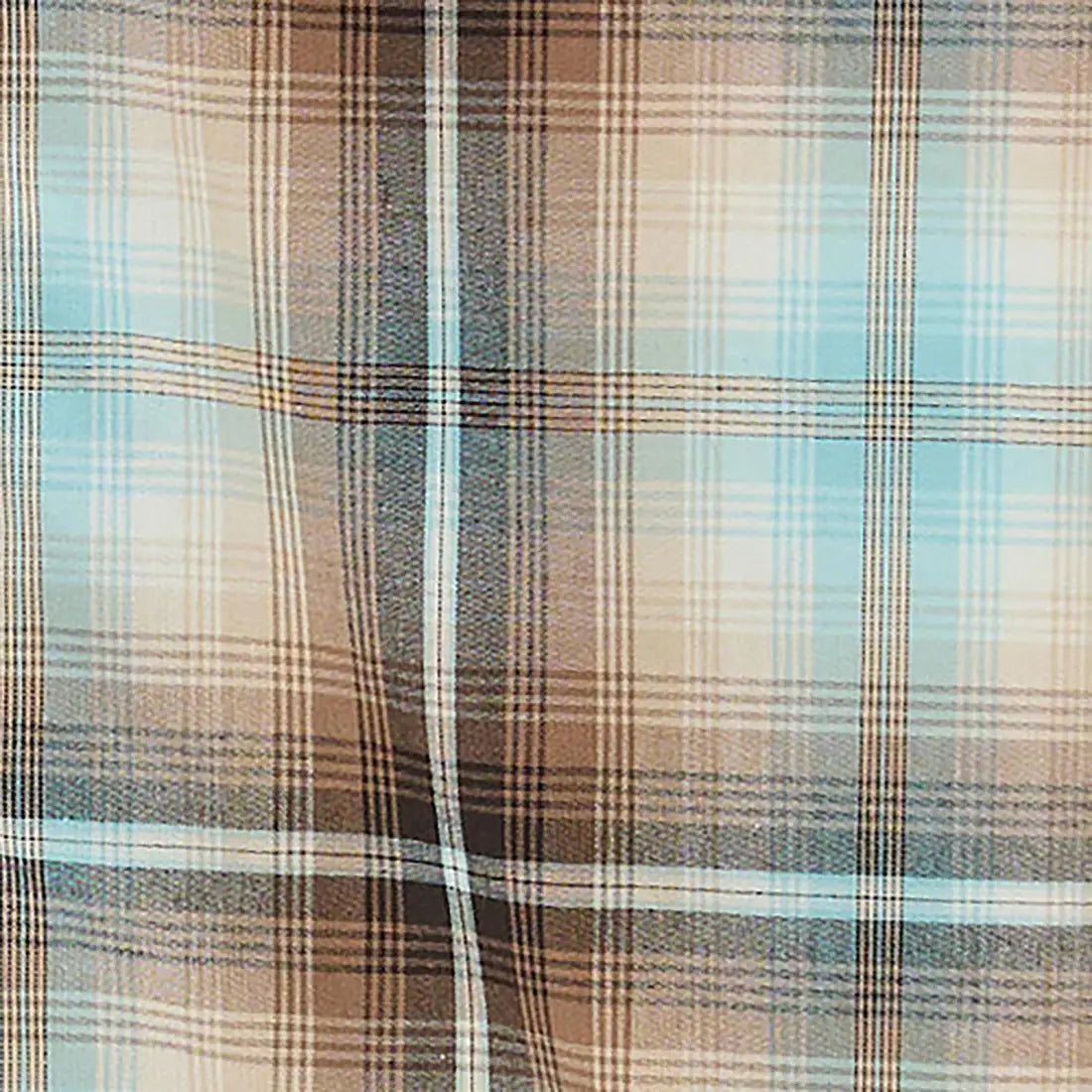 Wrangler Boy’s Retro Brown & Turquoise Plaid Western Shirt Boy’s Western