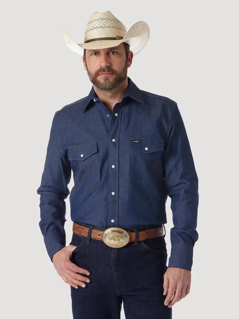 flapper like dress Wrangler - Men's Cowboy Cut Long Sleeve Work Shirt