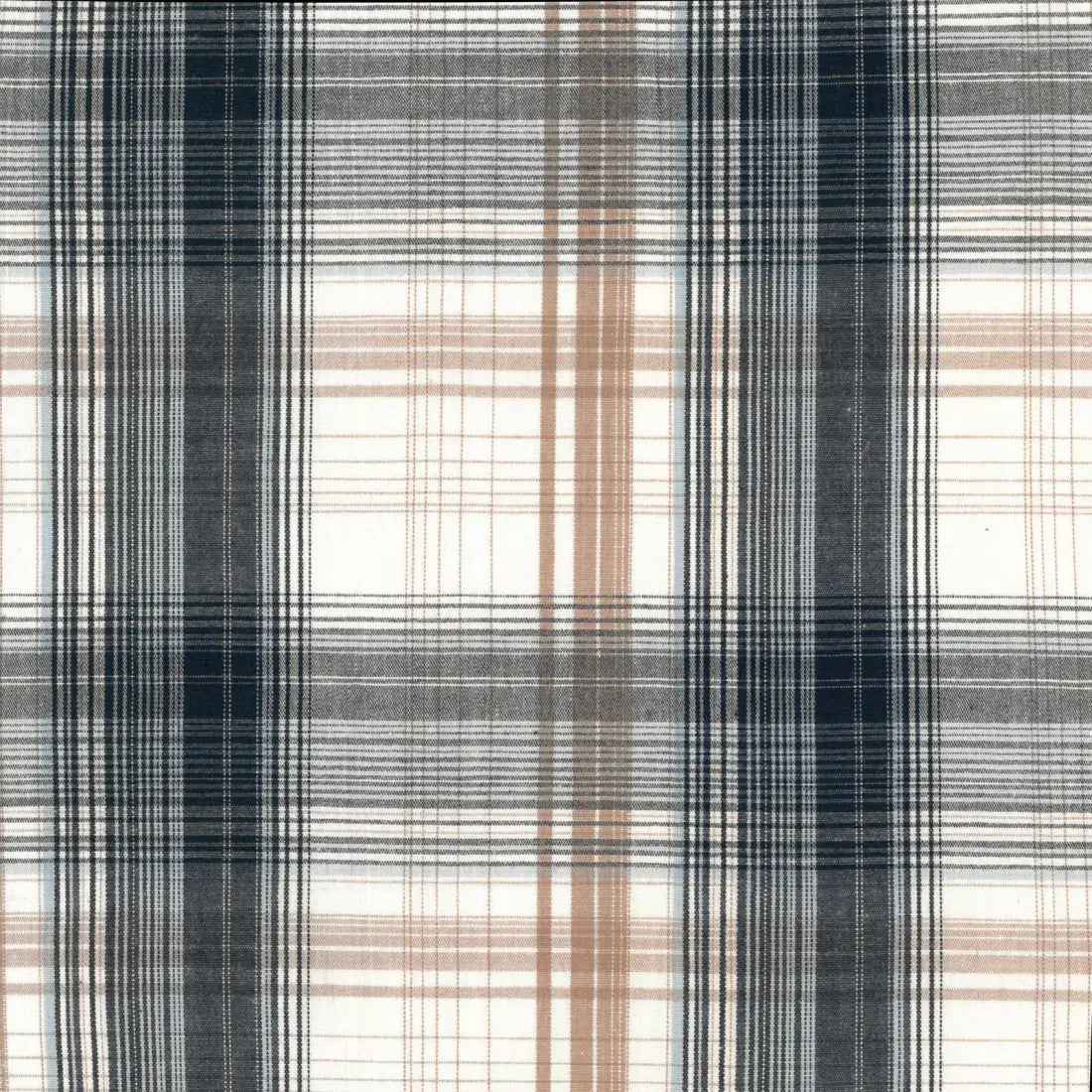 Wrangler Men’s Cream & Navy Plaid 20X Competition Western Shirt Men’s Western