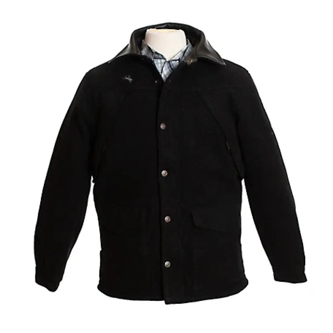 mens wool dress coats on sale Wyoming Traders Men's Black Wool Ranch Coat Small