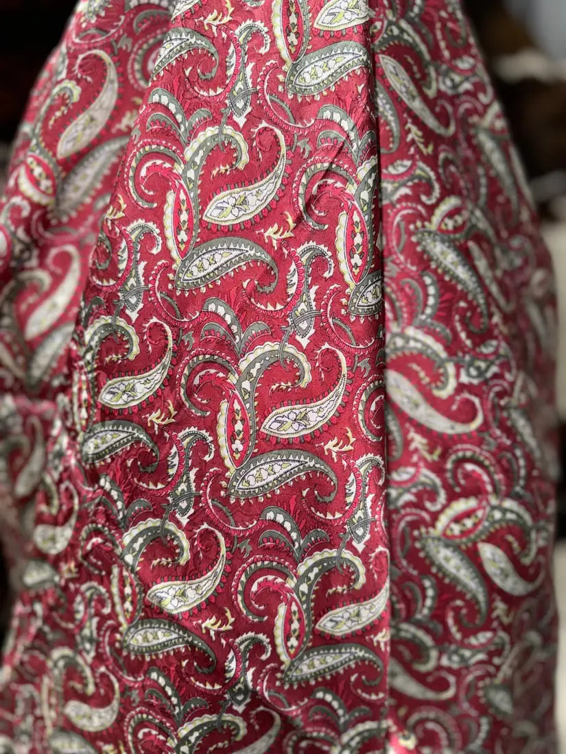 Wyoming Traders Paisley Silk Wild Rag Wine / Olive Wild Rags & Scarves