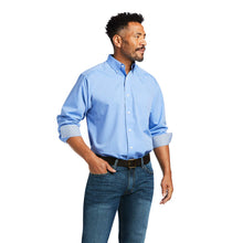 Load image into Gallery viewer, Ariat Men&#39;s Pinpoint Oxford Reykjavik Blue Western Shirt

